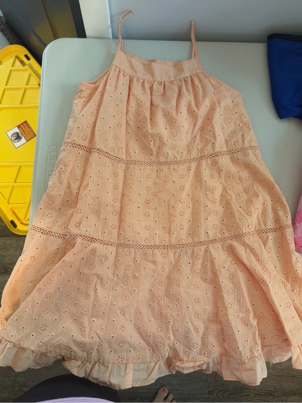 Carter's Peach Eyelet Tiered Sundress